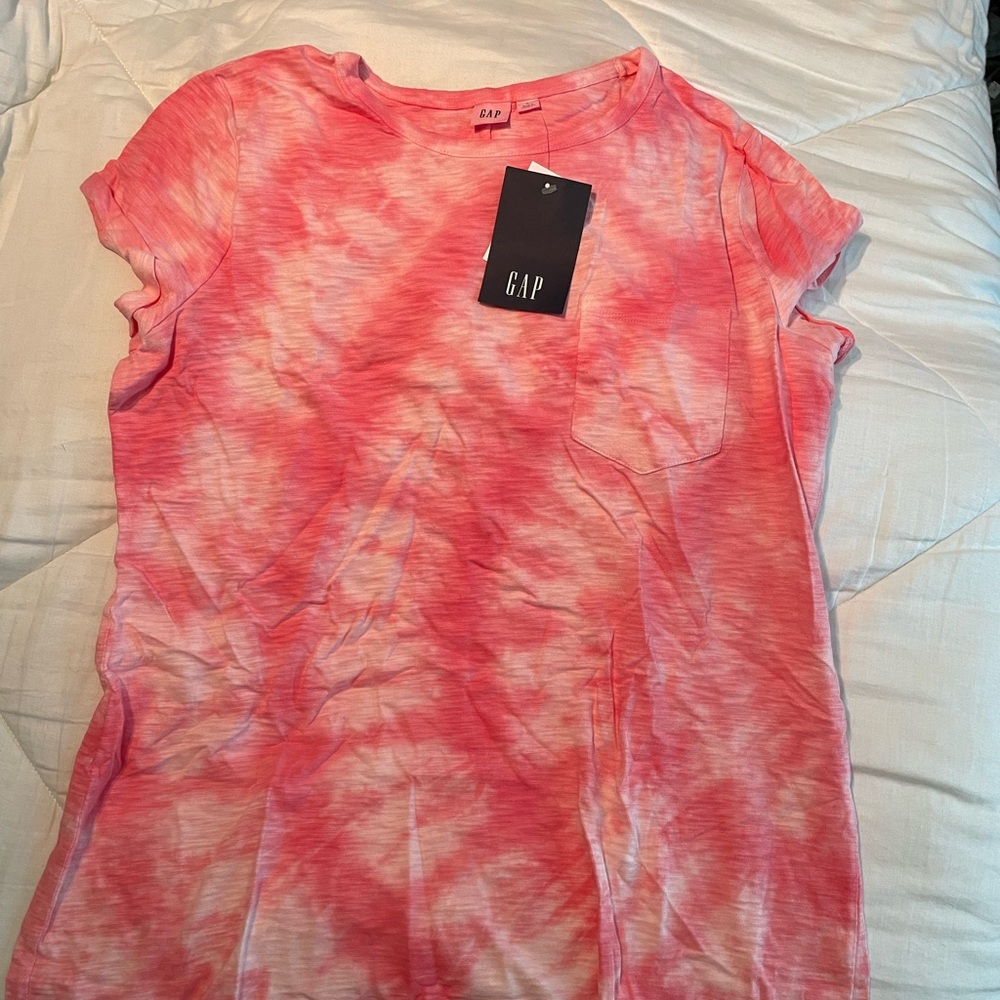 Gap factory tshirt dress in pink tie dye